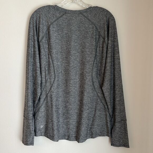 Athleta women Pacifica Illume Half Zip Gray Long Sleeve UPF Fitted Top large NWT - Picture 11 of 12